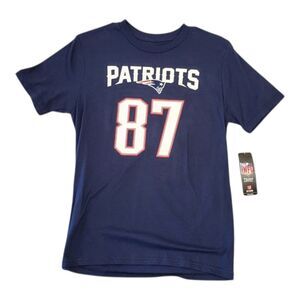 NFL Rob Gronkowski #87 New England Patriots T-Shirt Youth Large NWT